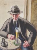 Siegfried Shalom Sebba. Self-Portrait with Beer Glass. 1928