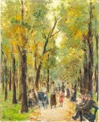 Max Liebermann. ”Spaziergänger im Berliner Tiergarten”. 1923