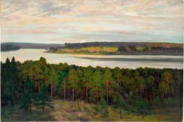 Walter Leistikow. Evening Havel Landscape with Rising Full Moon.
