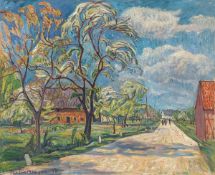 Theo von Brockhusen. Village Street (Kaiserswaldau). 1917