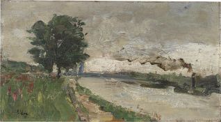 Lesser Ury. ”Blick auf den Rhein”. Circa 1924
