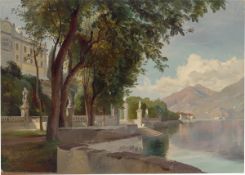 Carl Hummel. Villa Carlotta on Lake Como. 1855