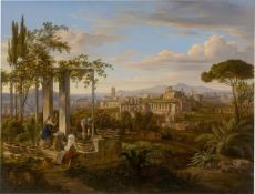 Johann Joachim Faber. View of the Palatine Hill in Rome. 1823
