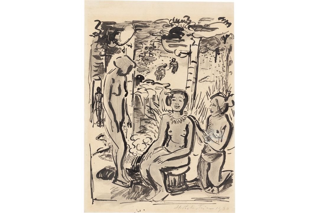 Max Pechstein. „Drei Akte (Palau)“. 1930 - Bild 1 aus 4