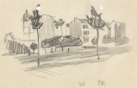 Lyonel Feininger. ”Stadthäuser, Berlin (City Houses, Berlin)”. 1901