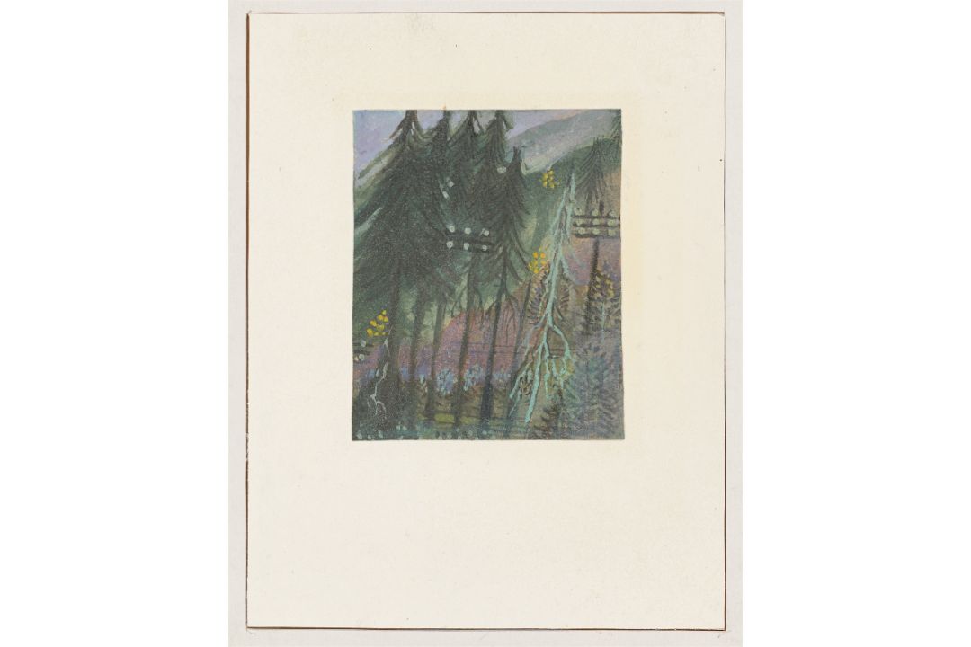 Gottfried Brockmann. „Telegrafenmasten im Wald“, aus der Serie „Eifelwanderung“. 1927 - Bild 3 aus 4