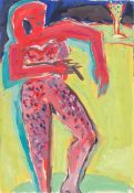 Elvira Bach. An der Bar (at the bar). 1982