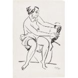 Max Pechstein. Sitzender Akt. 1917