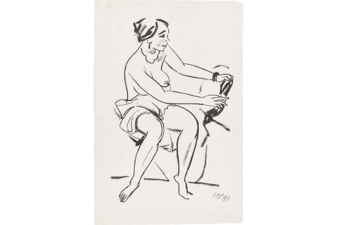 Max Pechstein. Sitzender Akt. 1917 - Bild 1 aus 4