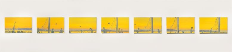 Anton Henning. ”Volleyballspieler im Abendlicht”. 2000