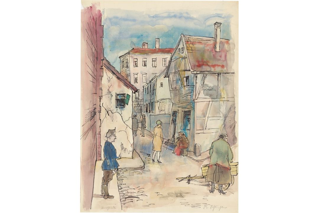 Rudolf Schlichter. „Vorstadt“. Um 1929/30 - Bild 1 aus 4