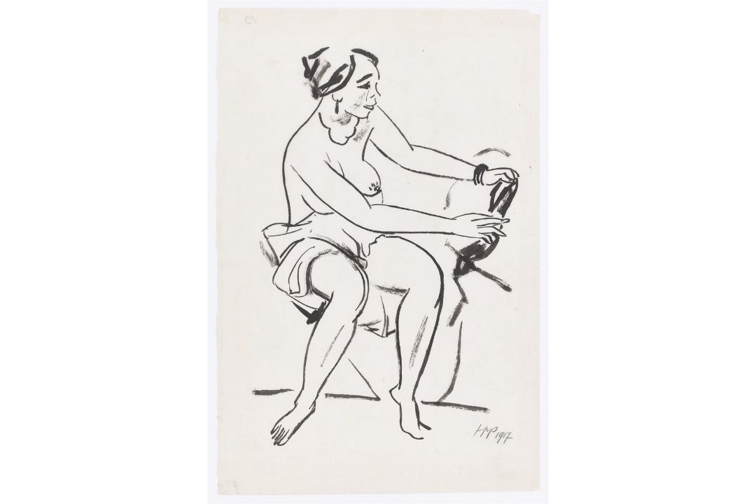 Max Pechstein. Sitzender Akt. 1917 - Bild 2 aus 4