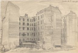 Lyonel Feininger. ”Wohnhäuser, Berlin (Apartment Buildings, Berlin)”. 1906