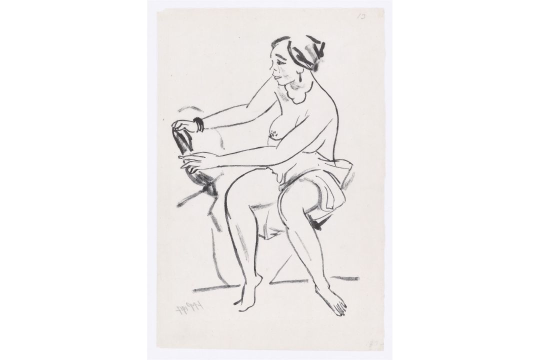 Max Pechstein. Sitzender Akt. 1917 - Bild 3 aus 4