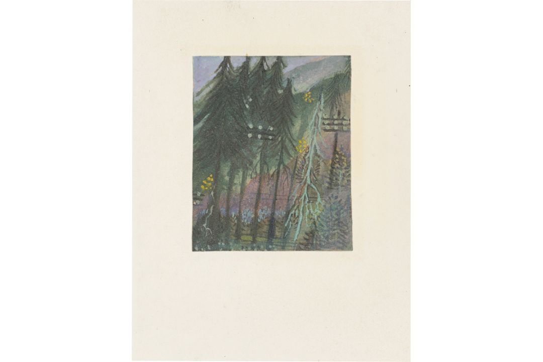 Gottfried Brockmann. „Telegrafenmasten im Wald“, aus der Serie „Eifelwanderung“. 1927 - Bild 2 aus 4