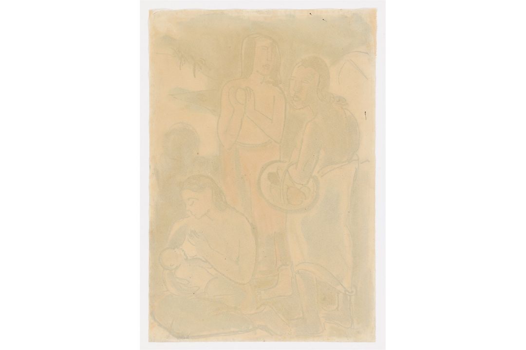 Max Pechstein. Studie nach Paul Gauguins „Maternité II“. - Bild 3 aus 4