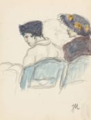 Jeanne Mammen. Untitled (Two women in the theatre). Circa 1910/14