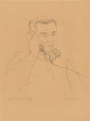 Rudolf Schlichter. ”Bildnis Egon Erwin Kisch”. Circa 1930