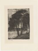Lesser Ury. ”Sonnenuntergang am Grunewaldsee”. 1924