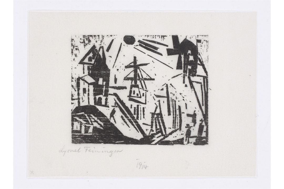 Lyonel Feininger. „Hafen mit Leuchtturm, Sonne und Mühle“. 1919 - Bild 2 aus 2