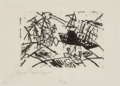 Lyonel Feininger. ”Schiffe in schwerer See”. 1919