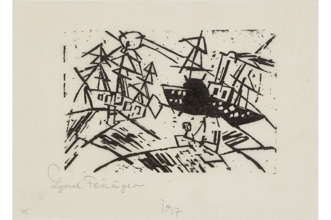 Lyonel Feininger. „Schiffe in schwerer See“. 1919 - Bild 1 aus 2