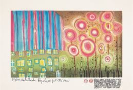 Friedensreich Hundertwasser. „Les Arbres sont les fleurs du bien“. 1982