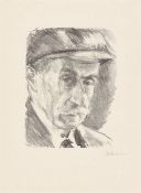 Max Liebermann. ”Selbstbildnis mit Mütze”. 1927