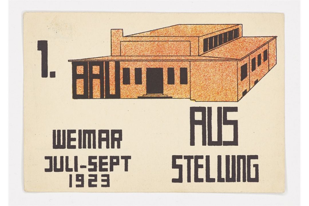 Paul Häberer. Hausmodell (Karte zur Bauhaus Ausstellung Weimar 1923). 1923 - Bild 2 aus 3