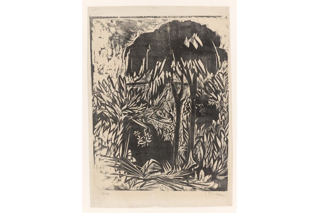 Ernst Ludwig Kirchner. „Bäume und Büsche am Strand, Fehmarn“. 1913 - Bild 2 aus 3