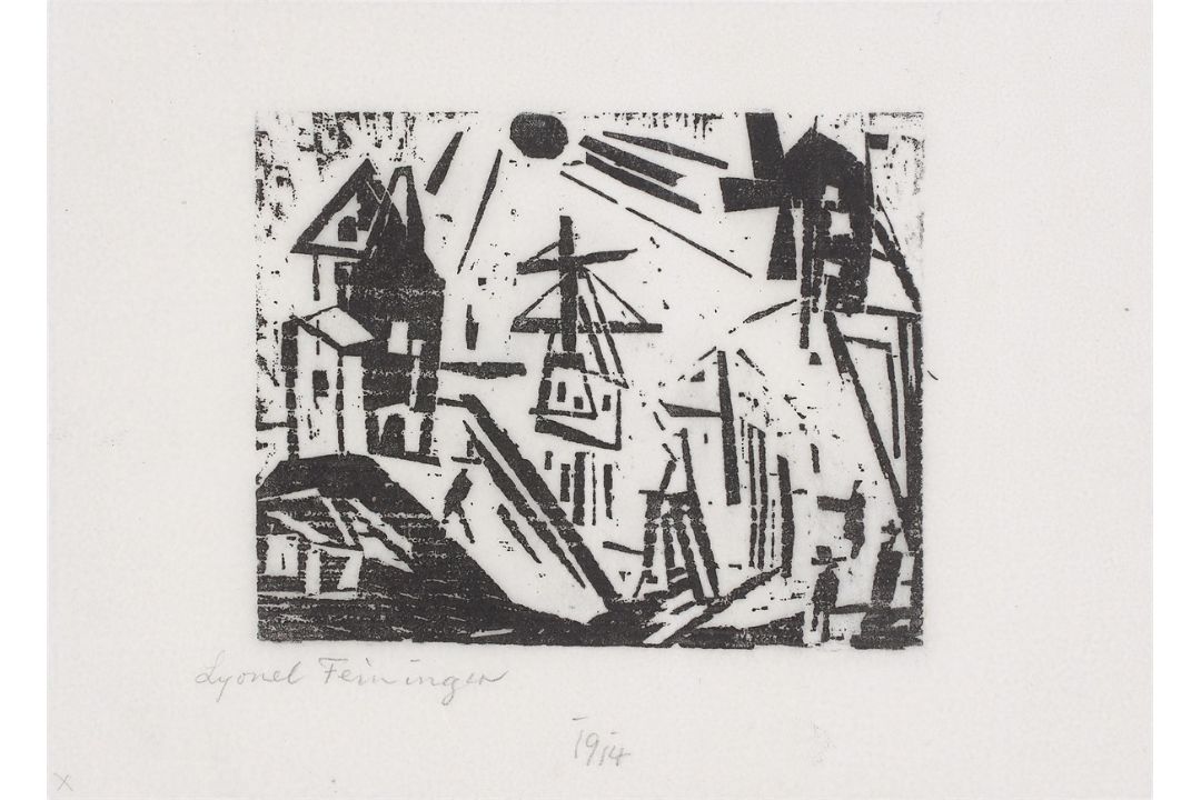Lyonel Feininger. „Hafen mit Leuchtturm, Sonne und Mühle“. 1919 - Bild 1 aus 2