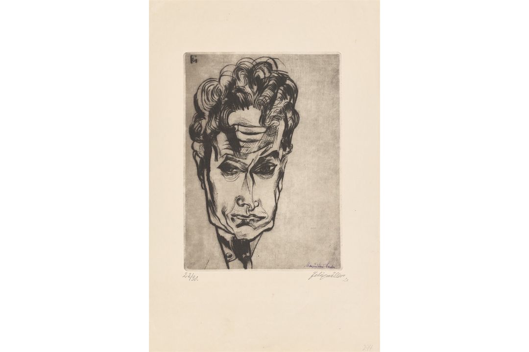 Conrad Felixmüller. „Bildnis Maximilian Harden“. 1921 - Bild 1 aus 3