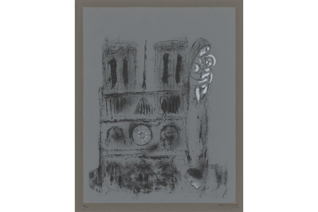 Marc Chagall. „Notre-Dame en gris“. 1955 - Bild 1 aus 3