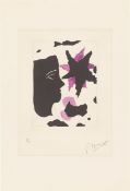 Georges Braque. ”Tête en profil et l’étoile (mauve)”. 1960