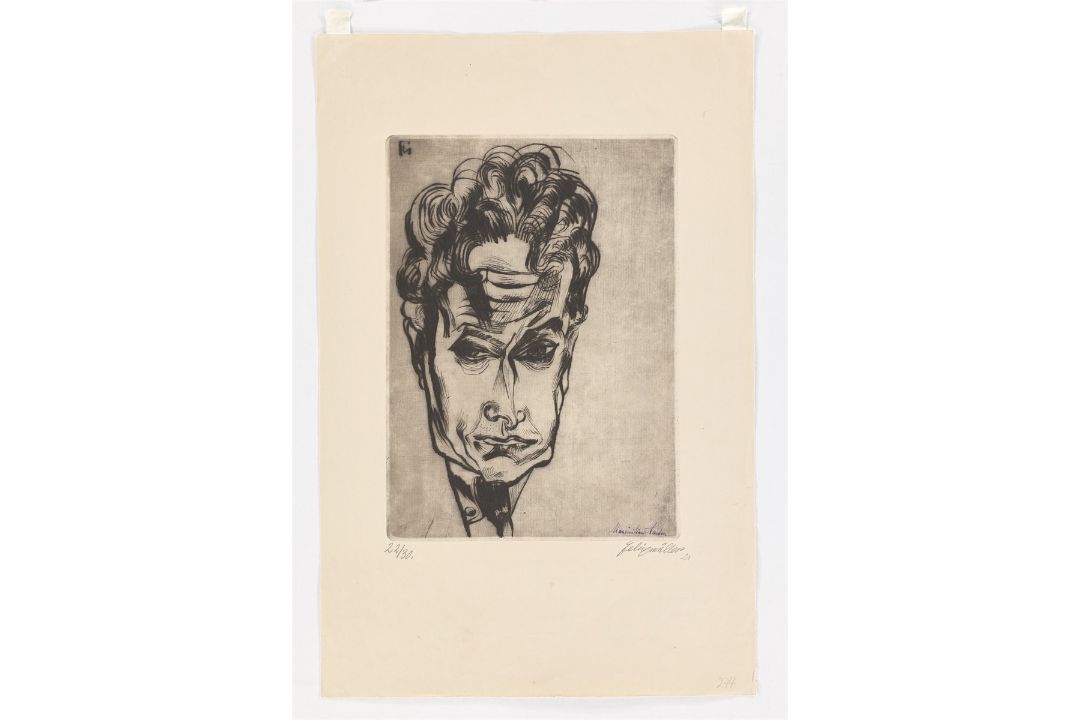 Conrad Felixmüller. „Bildnis Maximilian Harden“. 1921 - Bild 2 aus 3