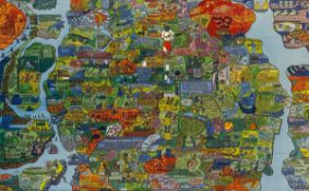 Öyvind Fahlström. „Section of World Map - A Puzzle“. 1973