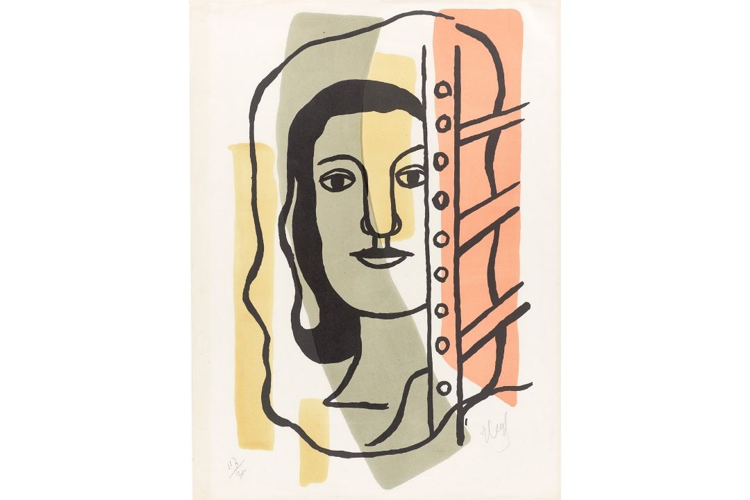 Fernand Léger. „Tête de femme“. 1949 - Bild 1 aus 3