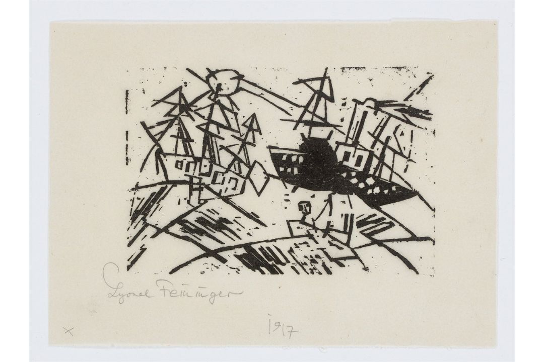 Lyonel Feininger. „Schiffe in schwerer See“. 1919 - Bild 2 aus 2