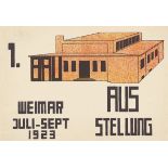 Paul Häberer. Hausmodell (Karte zur Bauhaus Ausstellung Weimar 1923). 1923