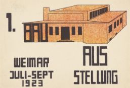 Paul Häberer. Hausmodell (Karte zur Bauhaus Ausstellung Weimar 1923). 1923