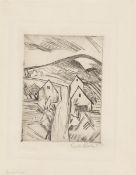 Erich Heckel. ”Straße am Niederrhein (Bergstrasse)”. 1914