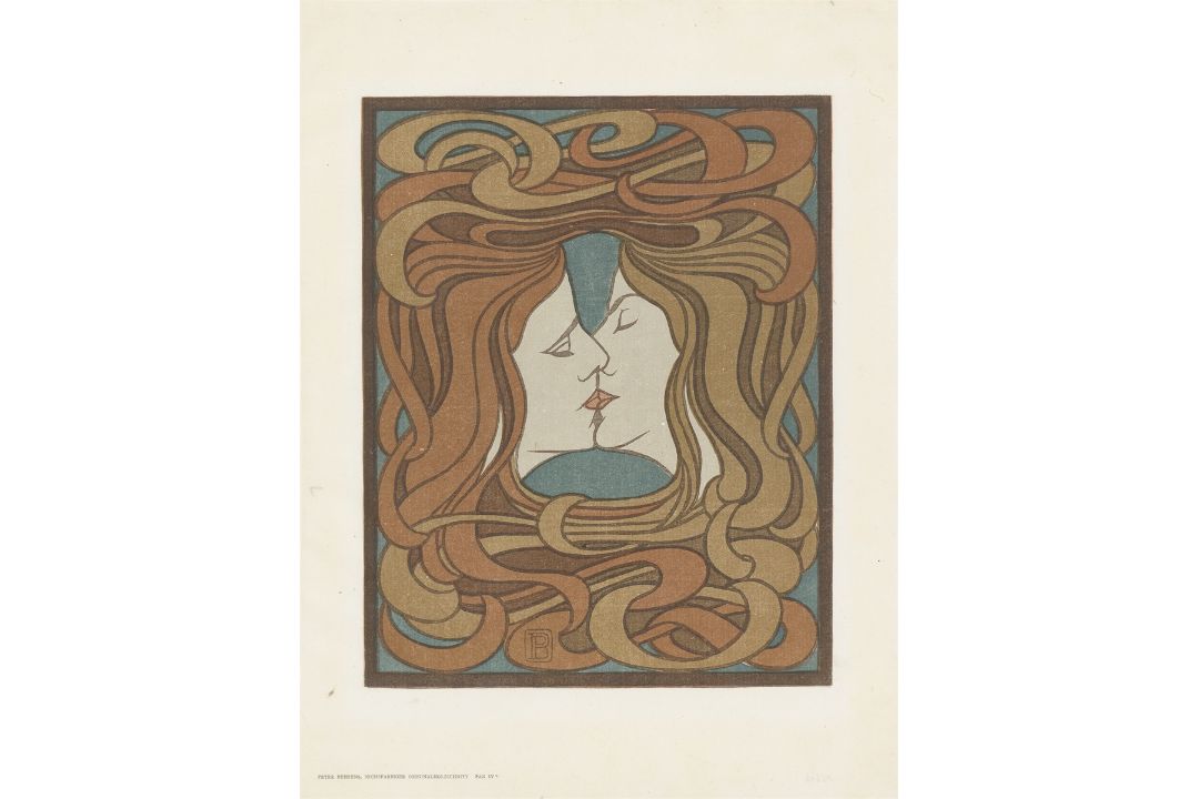 Peter Behrens. „o.T. (Der Kuss)“. 1898 - Bild 1 aus 3