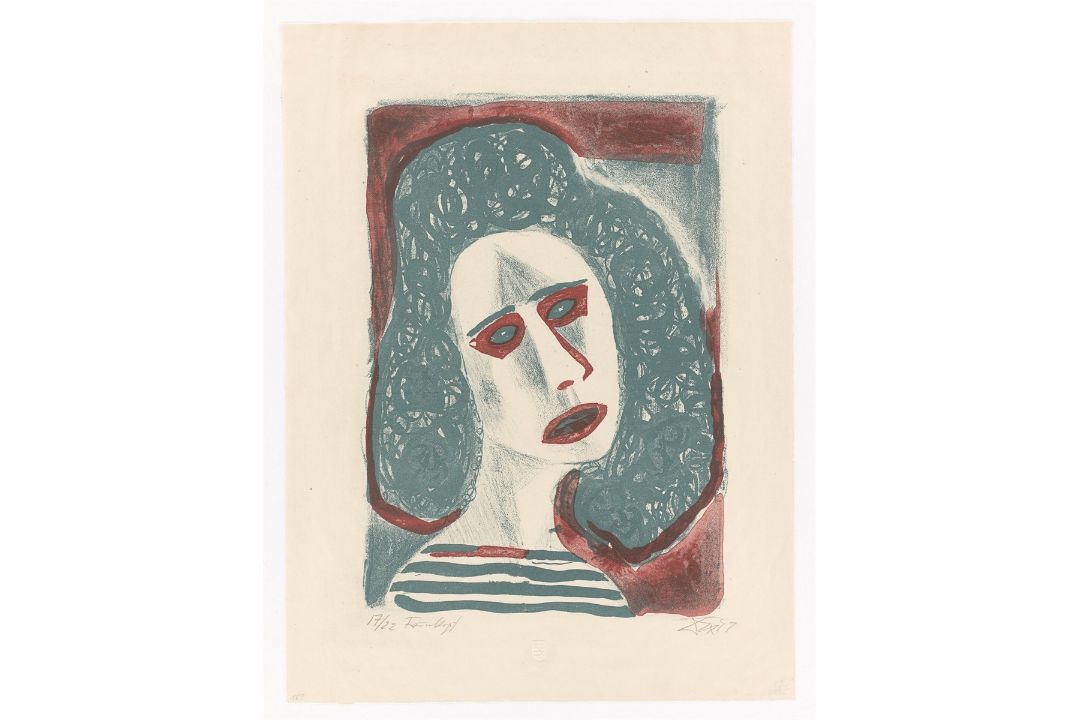 Otto Dix. „Frauenkopf“. 1949 - Bild 2 aus 3