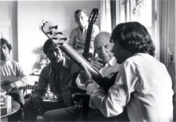 Lucien Clergue. ”Picasso and Manitas de Plata, Mougins, N.[otre] D.[ame] de Vie”. 1968