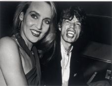 Ron Galella (i.e. Ronald E. Galella). Mick Jagger and Jerry Hall, New York City. 1984