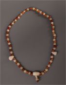 Faience and Carnelian Necklace, Ancient Egypt, Third Intermediate Period to Late Period, 1070–332 BC