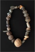 Composite Necklace with Cylinder Seal and Harappan Symbols, Indus Valley Civilization, Northwest Ind