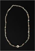 Faience Necklace with Disc Pendant, Ancient Egypt, New Kingdom to Late Period, 1550–332 BC