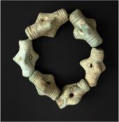 Group of Sculpted Faience Beads, Ancient Egypt, New Kingdom to Third Intermediate Period, 1400–800 B