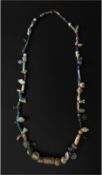 Amuletic Faience and Glass Necklace, Ancient Egypt, Ptolemaic to Roman Period, 4th Century BC–3rd Ce